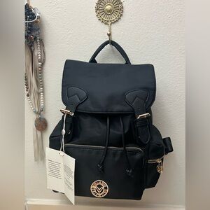 AUTHENTIC VALENTINO ORLANDI NWT Black Backpack with Gold Details- MSRP $249